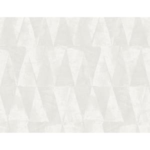 Geo Triangles Grey Paper Non Pasted Strippable Wallpaper Roll (Cover 60.75 sq. ft.)