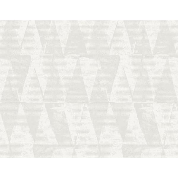 CASA MIA Geo Triangles Grey Paper Non Pasted Strippable Wallpaper Roll (Cover 60.75 sq. ft.)