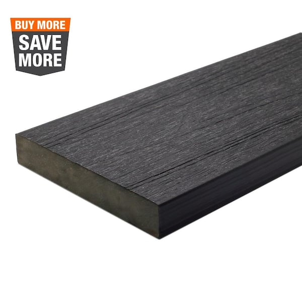 NewTechWood UltraShield Naturale Cortes 1 in. x 6 in. x 8 ft. Hawaiian Charcoal Solid Composite Decking Board