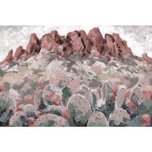 "Cactus in Red Rock" by Marmont Hill Unframed Canvas Nature Art Print 8 in. x 12 in.