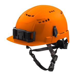 BOLT Orange Type 2 Class C Front Brim Vented Safety Helmet