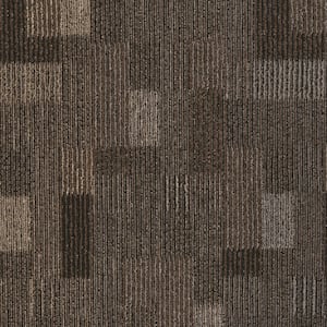 24 in. x 24 in. Textured Loop Carpet - Basics -Color Coffee