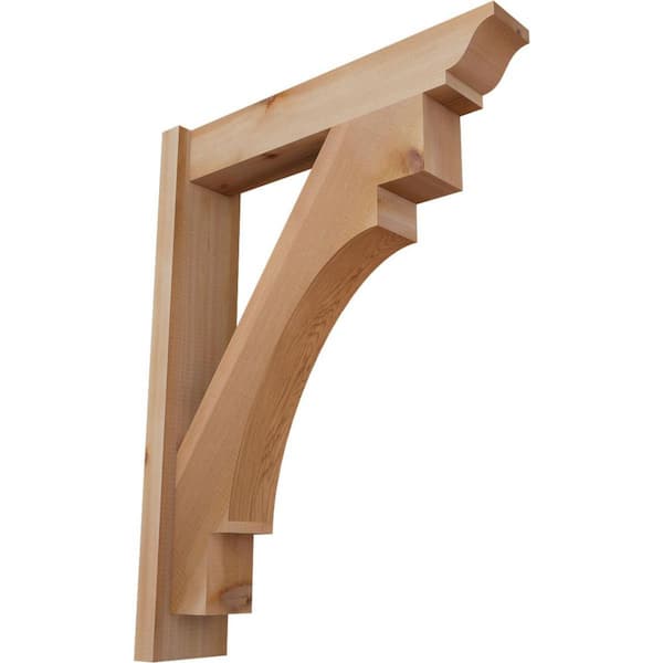 Ekena Millwork 6 in. x 32 in. x 24 in. Merced Traditional Smooth Western Red Cedar Outlooker