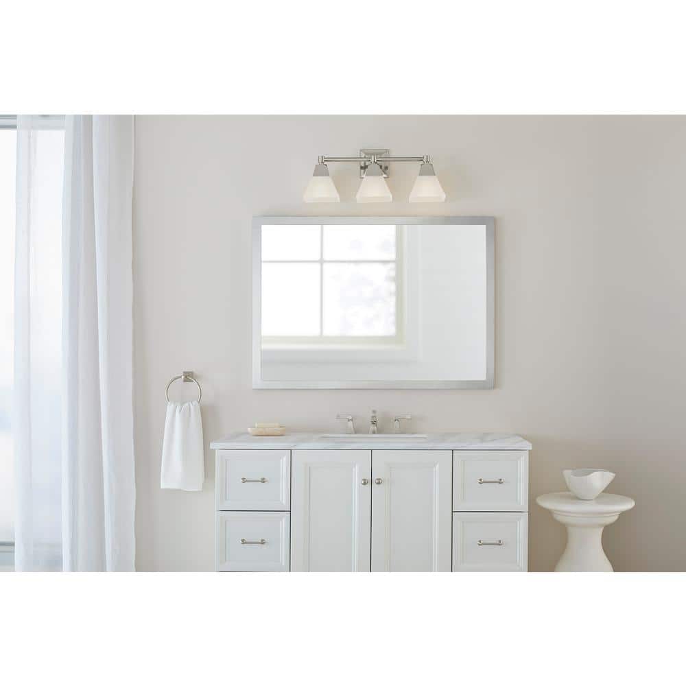 Elegant Memoirs 24'' Polished Nickel Three-Light Bathroom Sconce