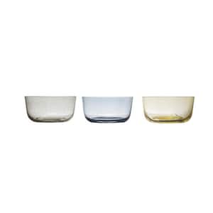 5.12 in. 21 fl.oz Multi-Colored Glass Serving Bowls (Set of 3)