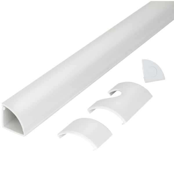 4 Round Baseboard Cord Channel White, 1 4 Round Home Depot