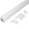 CE TECH 5 ft. 1/2 Round Baseboard Cord Channel, White-A50-5W - The Home  Depot