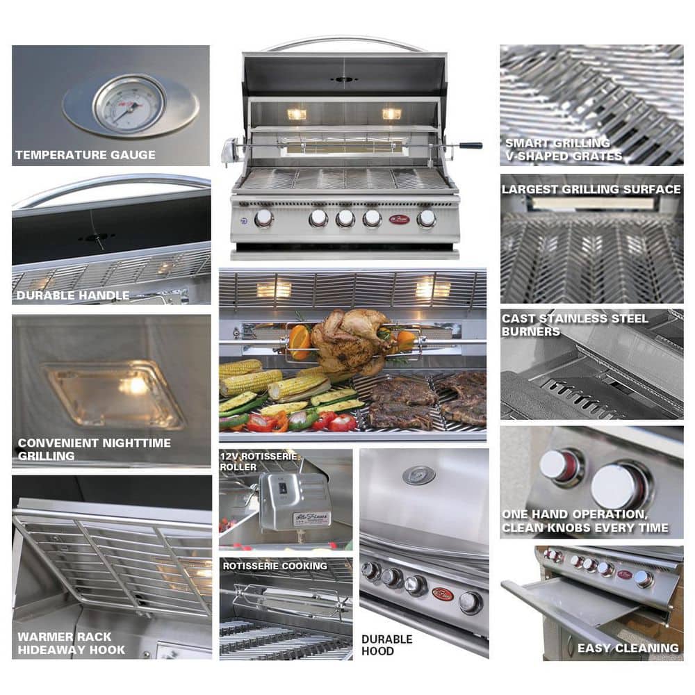 Stainless Steel 76'' Propane Grill Island with Side Burner