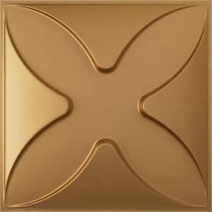 19 5/8 in. x 19 5/8 in. Austin EnduraWall Decorative 3D Wall Panel, Gold (12-Pack for 32.04 Sq. Ft.)