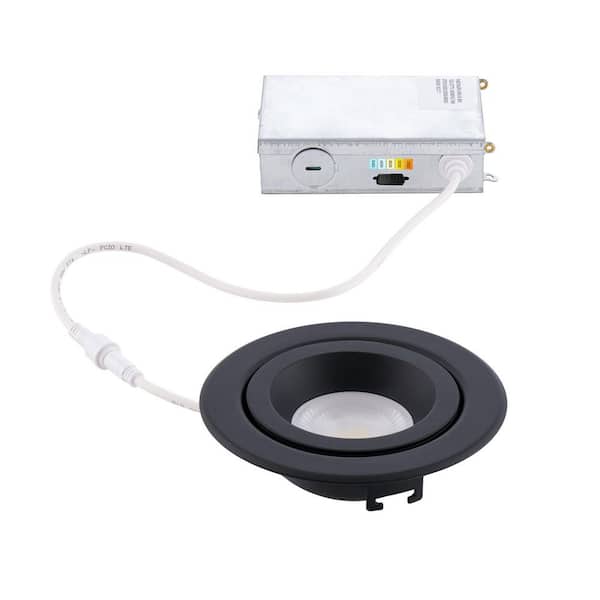 Lotos 4 in. Adjustable CCT New Construction/Remodel IC Rated Indoor/Outdoor Integrated LED Recessed Light Trim (1-Pack)
