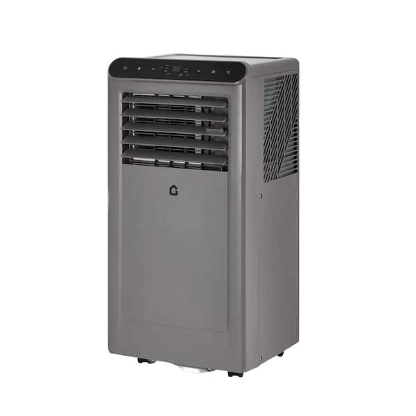 8000 BTU (DOE) Portable Air Conditioner Cools 350 sq. ft. with Dehumidifier, Fan, Remote Control, Sleep Mode in Gray
