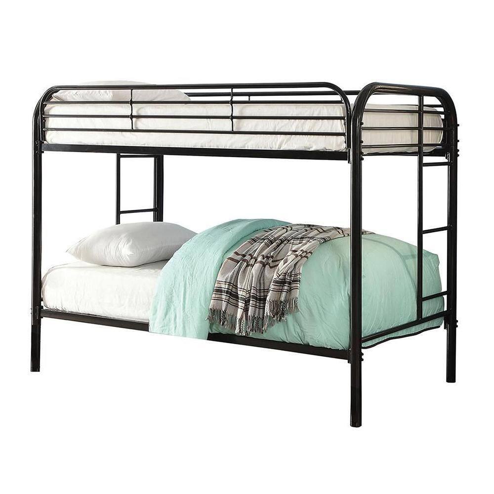 Bodhi Black Full/Full Bunk Bed with Bed Rails and Ladder AA046FF811BED The Home Depot