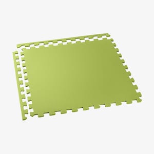 Lime Green 24 in. W x 24 in. L x 3/8 in.Thick Multipurpose EVA Foam Exercise/Gym Tiles (4 Tiles/Pack) (16 sq. ft.)