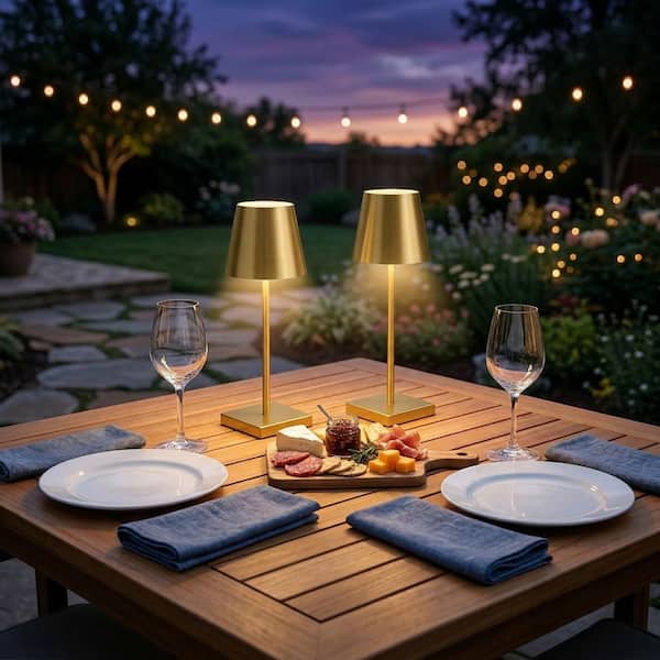 BETTERBEAM Nora 15 in. Gold Modern Dimmable Integrated LED Stick
