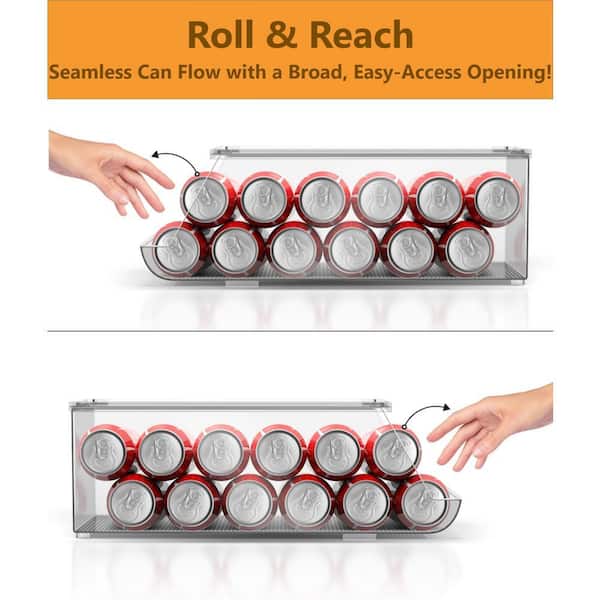 Sorbus 4-Pack Clear Plastic Stackable Dispenser Holds 12-Cans Can