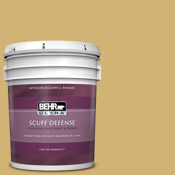 BEHR ULTRA 5 gal. #M320-5 Dried Chamomile Extra Durable Eggshell Enamel Interior Paint & Primer