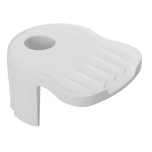 Glacier Bay 24 in. W x 14 in. D x 24 in. L Freestanding Laundry Sink in White with Pull-Out Faucet in Chrome