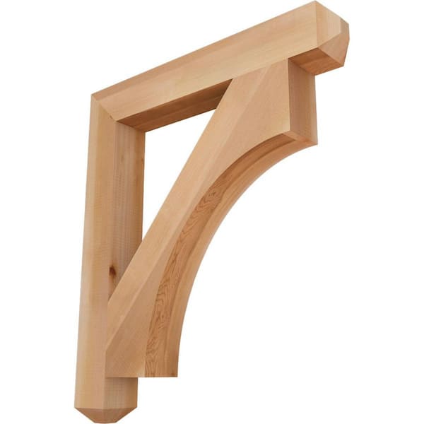 Ekena Millwork 3.5 in. x 32 in. x 28 in. Western Red Cedar Westlake Craftsman Smooth Bracket