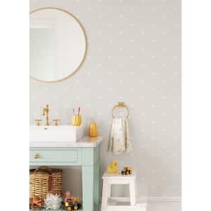 Silver Bea Crowns Matte Paper Non-Pasted Wallpaper Roll