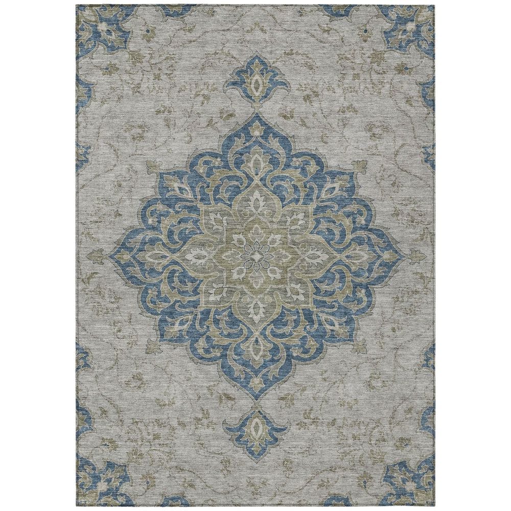 Chantille Machine Washable Indoor/Outdoor Abstract ACN2958 Silver 3 ft. x 5 ft. Area Rug price history on PriceWatchPro