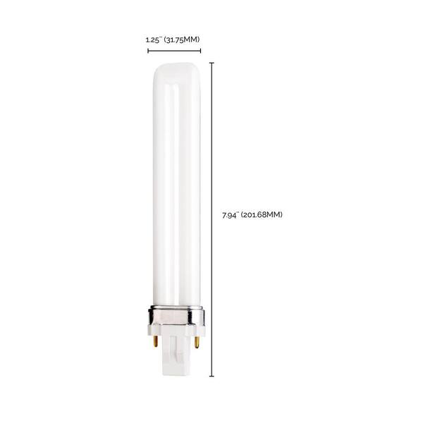 Satco Satco 50 Watt Equivalent T4 Gx23 Base Cfl Light Bulb Neutral White S11 The Home Depot