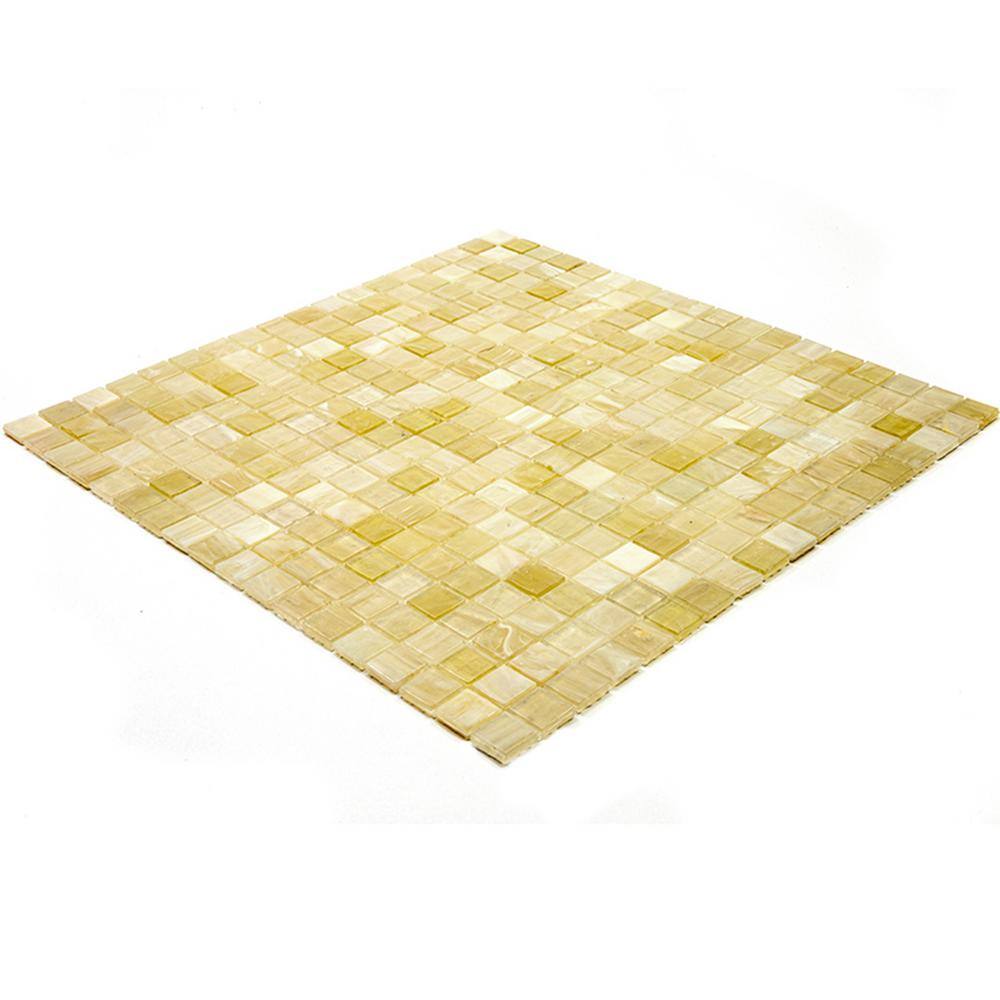 Cream Beige Glass Mosaic Wall and Floor Tile