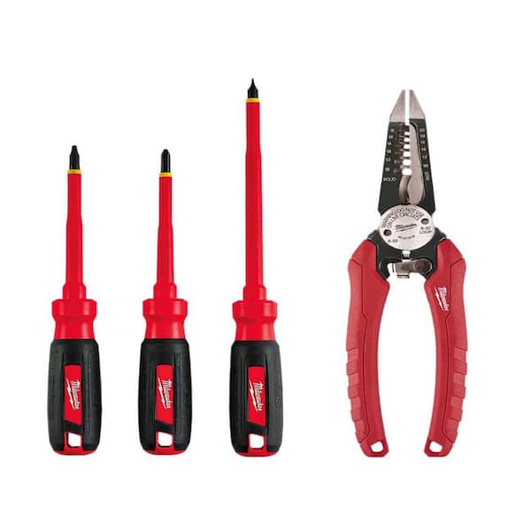 Insulated Tools Electrical Screwdriver Set Hand Tools Pc Repair Home DIY Safety 