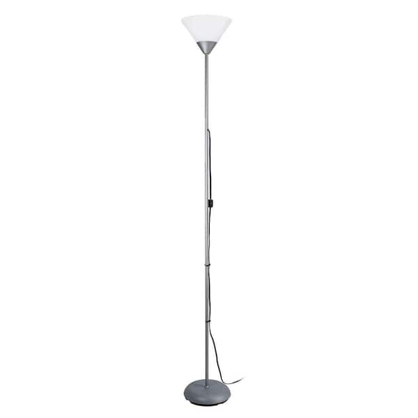 Silver Stick Torchiere Floor Lamp, Three Way Floor Lamp Target