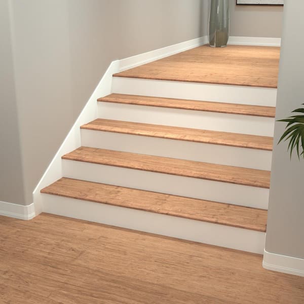 Cali Bamboo Mocha 13 16 In T X 3 1 4 W 72 L Solid Overlap Stair Nose Molding 7104006515 The Home Depot Cali Bamboo Mocha 13 16 In T X 3 1 4, Can You Put Bamboo Flooring On Stairs