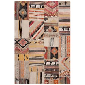 Montage Taupe/Multi 3 ft. x 5 ft. Abstract Indoor/Outdoor Patio  Area Rug