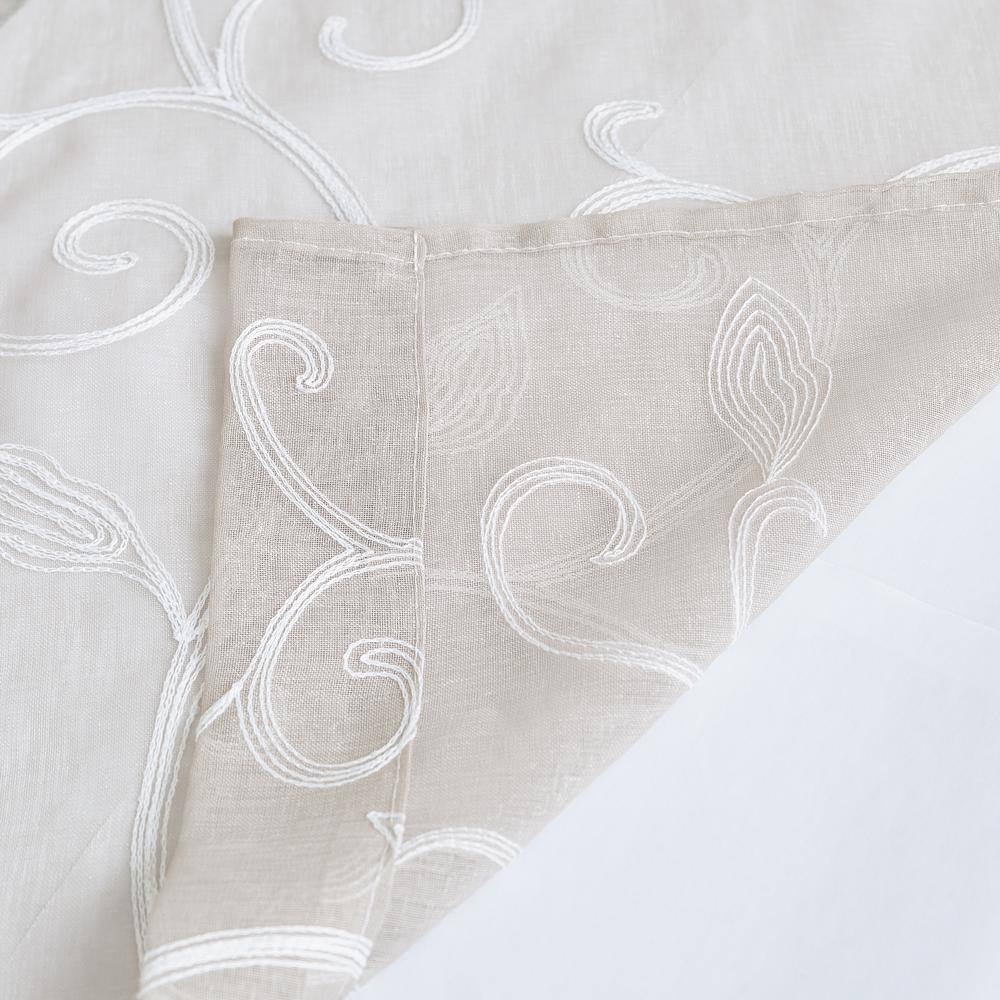 Oyster Sheer Polyester Grommet Window Panel 52" W x 84" L