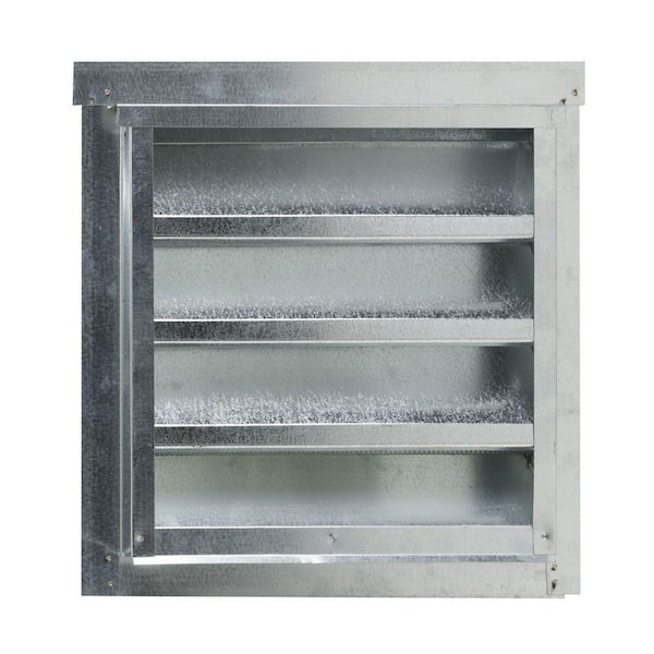 Gibraltar Building Products 12 in. x 12 in. Square Metallic Galvanized Steel Built-in Screen Gable Louver Vent