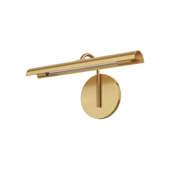 Astrid 14-in 1 Light 5-Watt Metal Shade/Vintage Brass Integrated LED Vanity Light