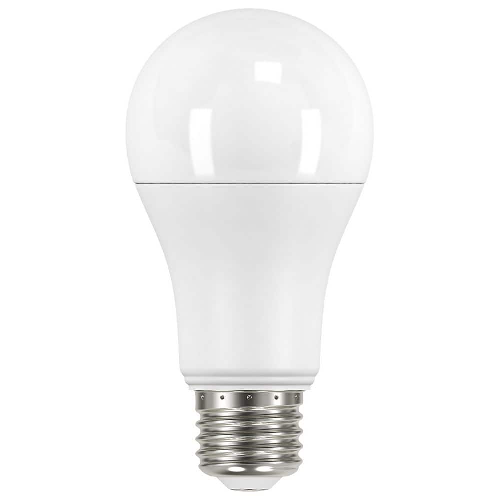 75-Watt Equivalent A19 E26 Base Frost 3000K Dimmable Enclosed Damp Indoor A-Style LED Light Bulb (48-Pack)