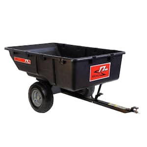 Utility 650 lb 10 cu ft Tow-Behind Poly Lawn Garden Tool Mulch Leaves