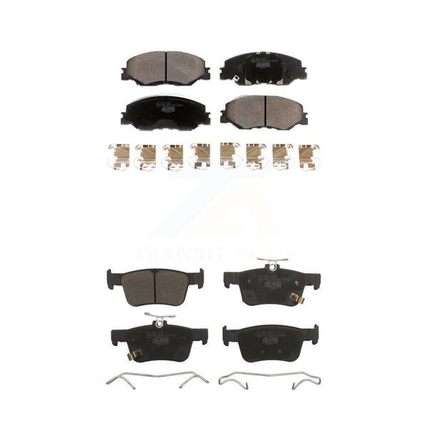 TEC Front Rear Ceramic Brake Pads Kit For Honda Civic LX Sport EX EX-L Touring KTC-100765