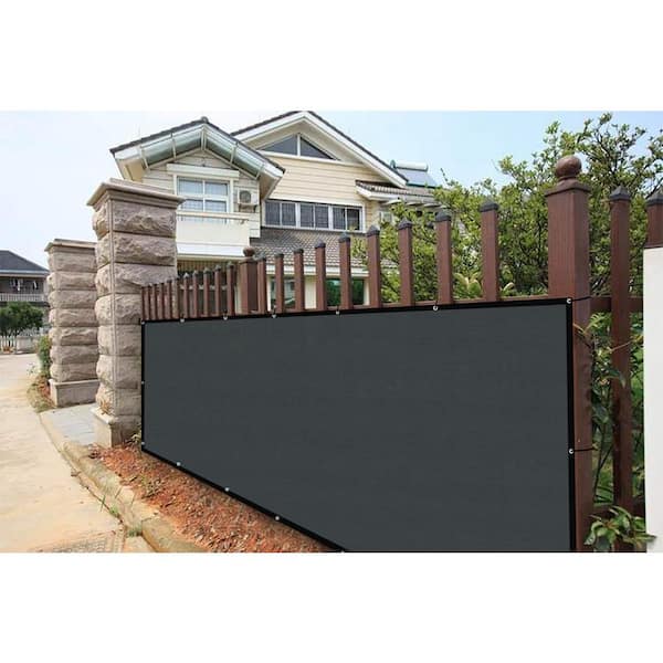 Shatex 3 ft. x 10 ft. Privacy Fence Screen Heavy-Duty 90% Blockage Shade Cover Fencing Net for Wall Garden Gazebo Backyard Gray