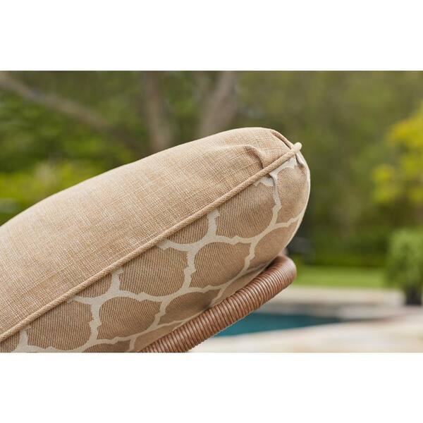 hampton bay beacon park toffee replacement outdoor lounge chair cushion