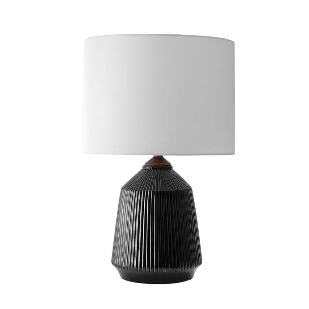 nuLOOM Greeley 24 in. Black Contemporary Table Lamp with Shade