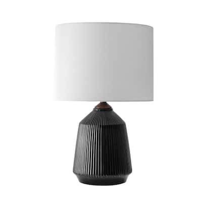 Greeley 24 in. Black Contemporary Table Lamp with Shade