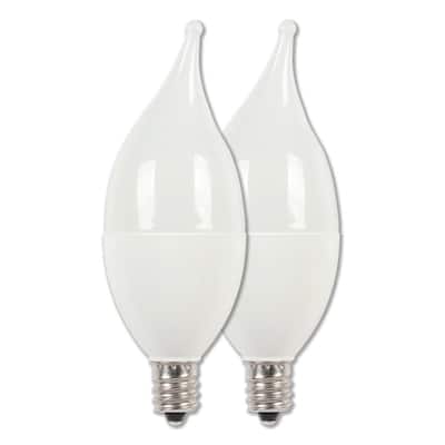 40-Watt Equivalent C11 LED Light Bulb Soft White Light (2-Pack)