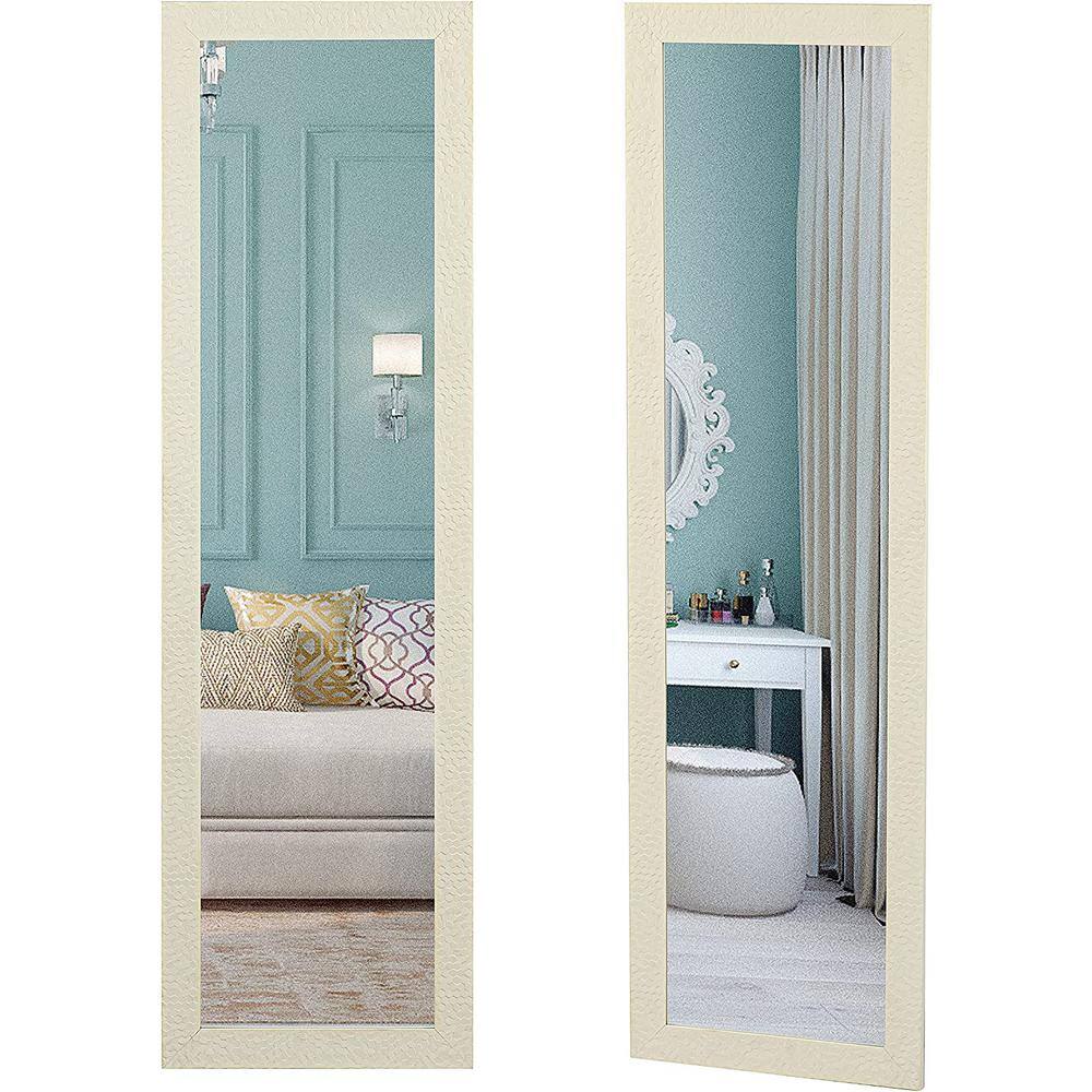 HOMESTOCK Over The Door Mosaic Mirror Full Length Hanging Door Mirror