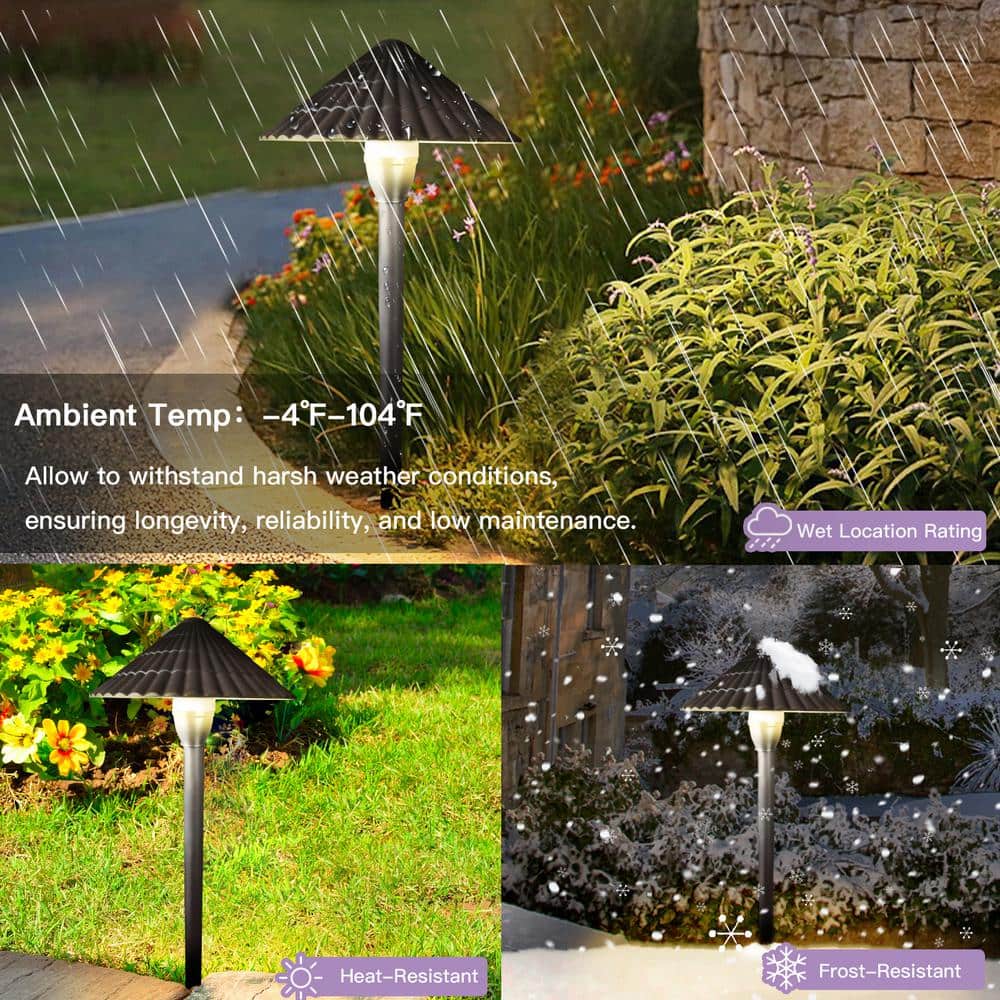 Bronze Aluminum LED Pathway Light Kit, 4 Pack