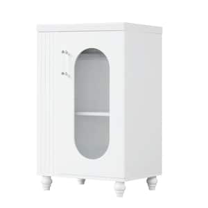 20 in. W x 16 in. D x 30 in. H Single Freestanding Bath Vanity in White with White Ceramic Top and Tolier Paper Holder