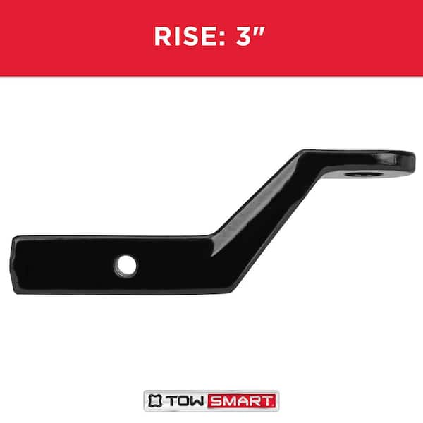 Class 4 17,000 lb. 4 in. Drop, 3 in. Rise, 1-1/4 in. Shank Forged Steel  Reversible Trailer Hitch Ball Mount