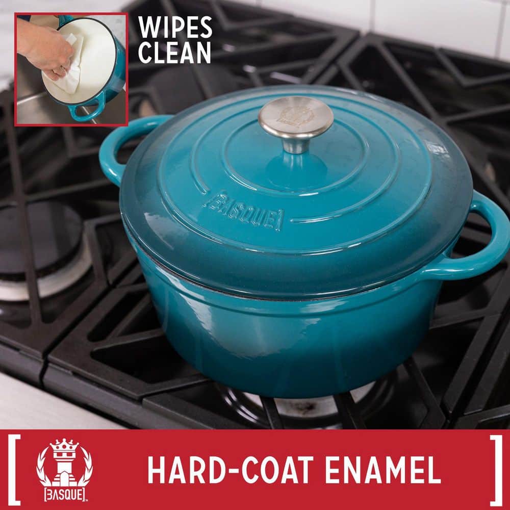 Biscay Blue Enameled Cast Iron 7-Piece Cookware Set