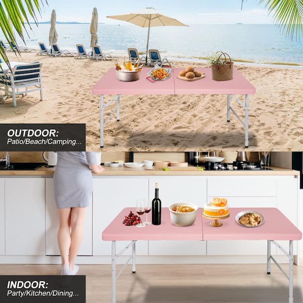 Boat Table Top Wall Mount Folding Picnic Table With Two Cup Slots