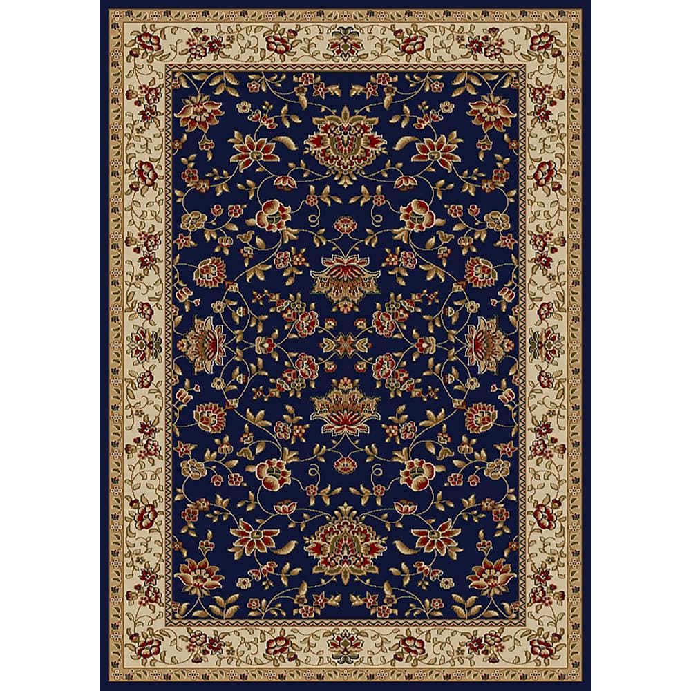 Como Navy 5 ft. x 7 ft. Traditional Oriental Floral Area Rug