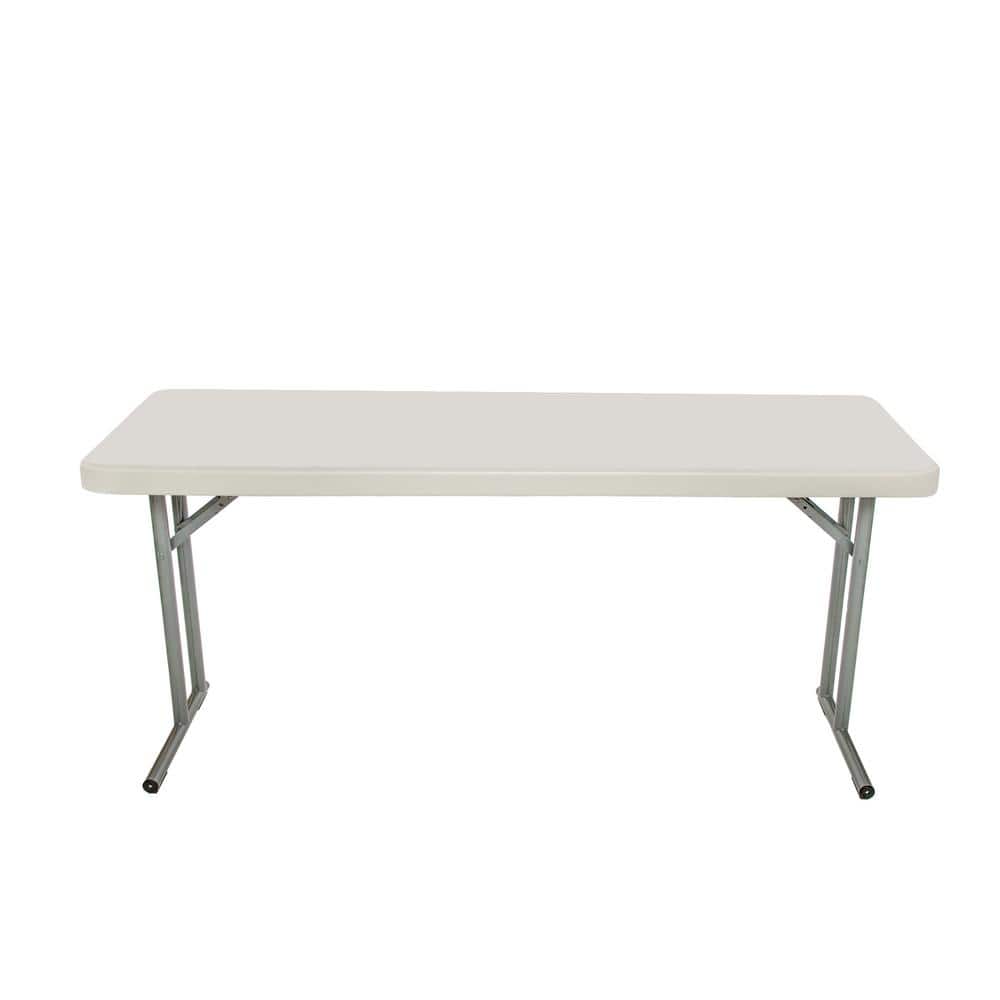 Gray 60" Lightweight Folding Seminar Table with Steel Frame