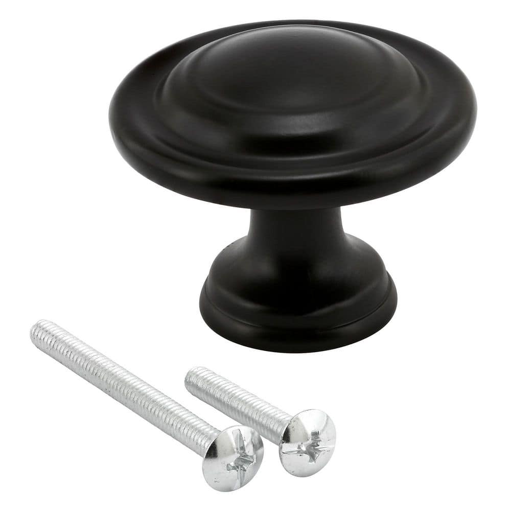 Prime-Line 1-3/4 in. BI-FOLD DOOR KNOBS, MATTE BLACK FINISH N 7568